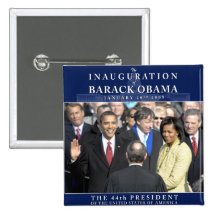 Obama Inauguration Photo Button
