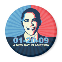 Obama Inauguration Portrait New Day in America magnets by obamashirtstop Obama Inauguration Portrait New Day in America magnets