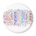 Obama Inauguration Speech Tagcloud Magnet
