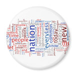 Obama Inauguration Speech Tagcloud Magnet