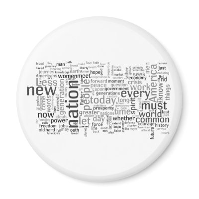 Obama Inauguration Speech Tagcloud Magnet by emilychang