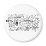 Obama Inauguration Speech Tagcloud Magnet