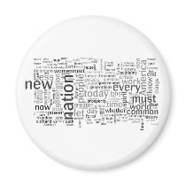 Obama Inauguration Speech Tagcloud Magnet