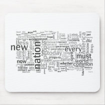 Obama Inauguration Speech Tagcloud Mousepad by emilychang Obama Inauguration Speech Tagcloud Mousepad