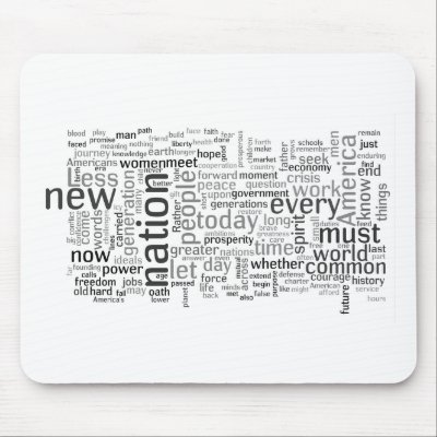 Obama Inauguration Speech Tagcloud Mousepad by emilychang