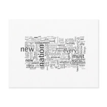 Obama Inauguration Speech Tagcloud postcards