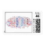 Obama Inauguration Speech Tagcloud Stamps