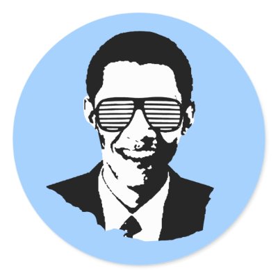 Obama Inauguration Round Stickers by Politicaltshirts