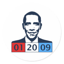 Obama Inauguration Round Sticker