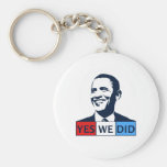 Obama Inauguration Yes We Did Keychain