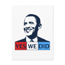 Obama Inauguration Yes We Did postcards by SoCalTeeShirts Obama Inauguration Yes We Did postcards