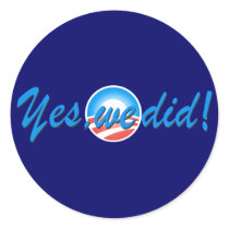 Obama Inauguration Yes We Did Stickers