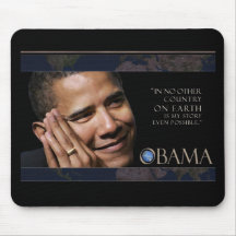 Obama Inspirational Quote Mouse Mat
