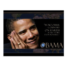 Obama Inspirational Quote Postcard