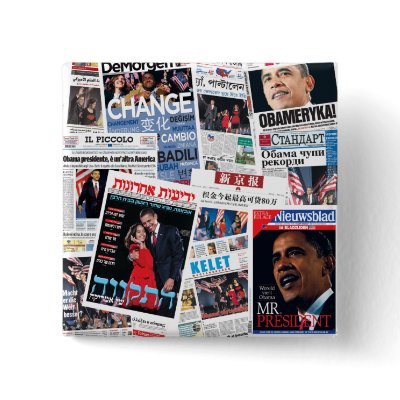 Obama International Headlines Button by democrattotheend