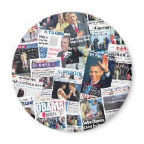 Obama International Inauguration Newspaper Magnet by democrattotheend Obama International Inauguration Newspaper Magnet