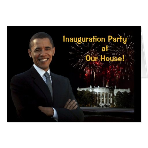 Obama Invitation Inauguration Party Our House Stationery Note Card | Zazzle