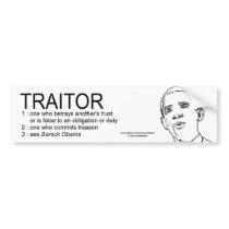 Obama is a Traitor bumper stickers