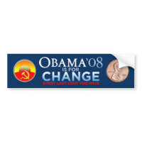 OBAMA IS FOR YOUR CHANGE Bumper Sticker bumpersticker