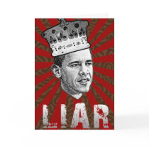 Obama Is Liar Greeting Card by TShirtLitter Obama Is Liar Greeting Card