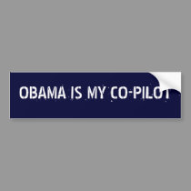 OBAMA IS MY CO-PILOT bumper stickers