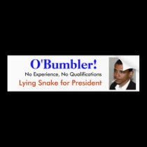 Obama is O'bumbler: unqualified no experience liar bumper stickers by murphycd2 Obama is O'bumbler: unqualified no experience liar bumper stickers