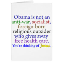 Obama & Jesus Greeting Card