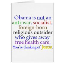 Obama & Jesus Greeting Card