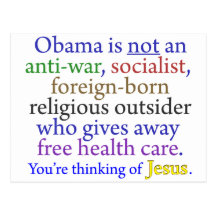 Obama & Jesus Postcards