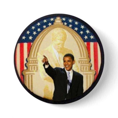 OBama/JFK Retro Style Button by elfyboy