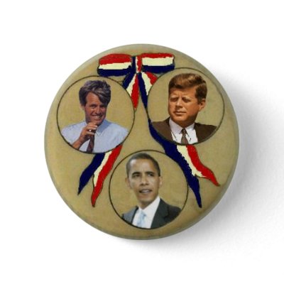 Obama/JFK/RFK Trigate Retro Button by elfyboy