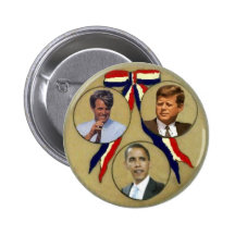 Obama/JFK/RFK Trigate Retro Button