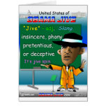 Obama Jive is an Adjective Greeting Cards