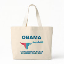 Obama Job Growth Graph Tote Bag