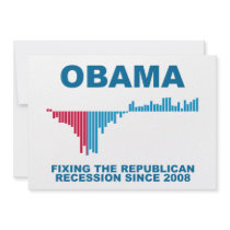 Obama Job Growth Graph Invitations