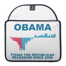 Obama Job Growth Graph Sleeves For MacBooks