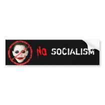 Obama Joker Head, No SOCIALISM bumper stickers by LibertyShop Obama Joker Head, No SOCIALISM bumper stickers