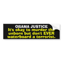 Obama Justice bumper stickers