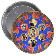 Obama Kaleidoscope 4-Inch Button