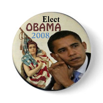 Obama / Lady Liberty Button by elfyboy Obama / Lady Liberty Button