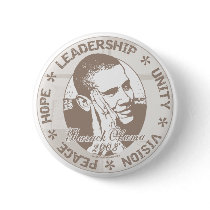 Obama Leadership Button by ObamaHomeboy Obama Leadership Button