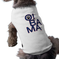 Obama! (letters with red outline) pet clothing