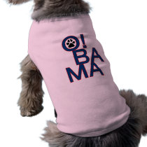 Obama! (letters with red outline) pet clothing