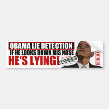 "Obama Lie Detector" Bumper Sticker