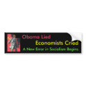 Obama Lied: A New Error of Socialism bumper stickers