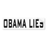 Obama Lies bumper sticker bumper stickers