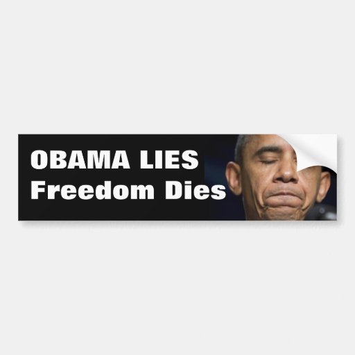 Obama Lies Freedom Dies Bumper Sticker