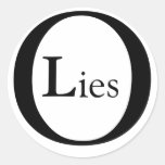Obama Lies Round Stickers