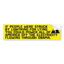 Obama Lies Sticker Bumper Sticker