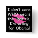 "Obama Lipstick" Dark Button